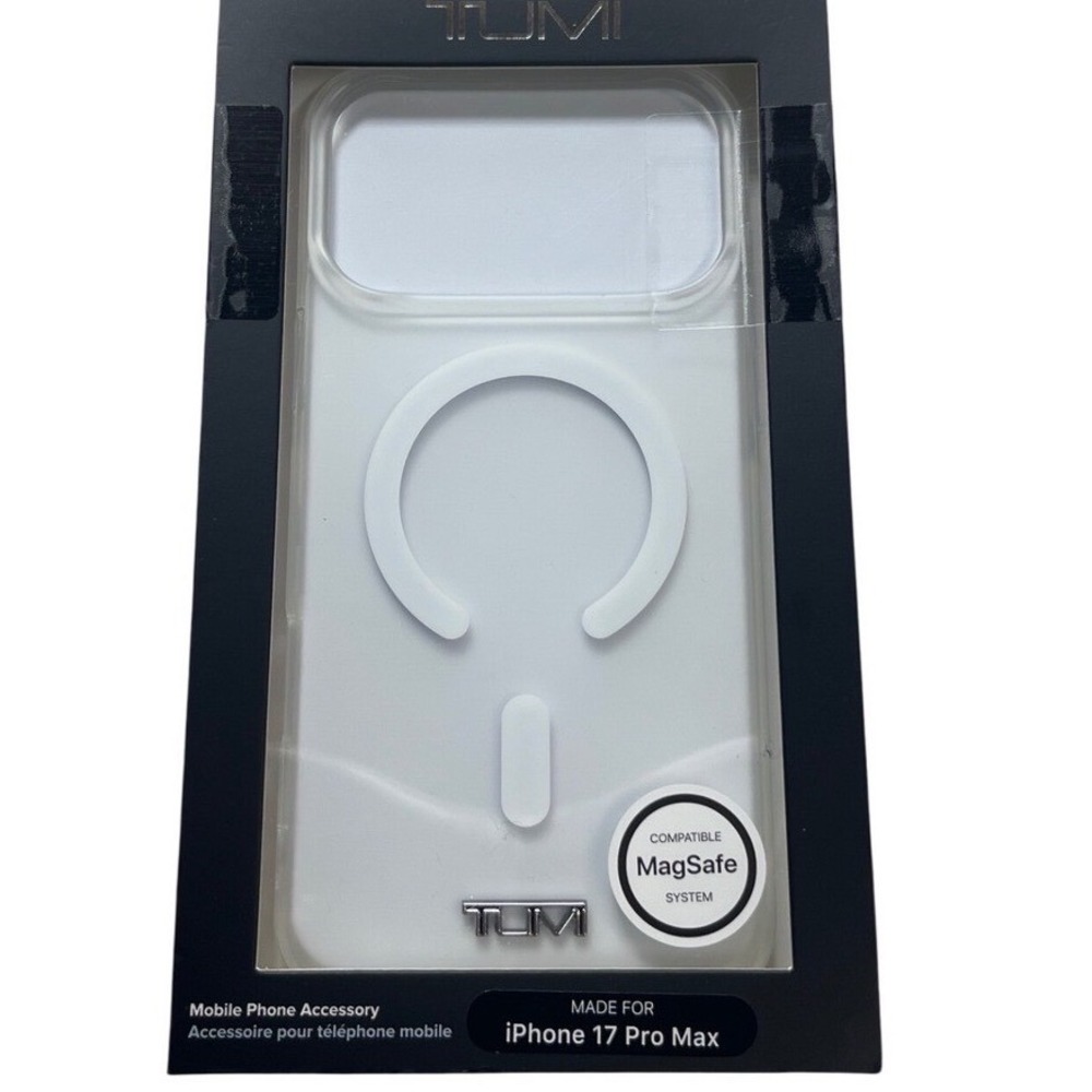 TUMI iPhone 17 Pro Max Case Clear MagSafe Compatible Slim Protective Cover NEW
